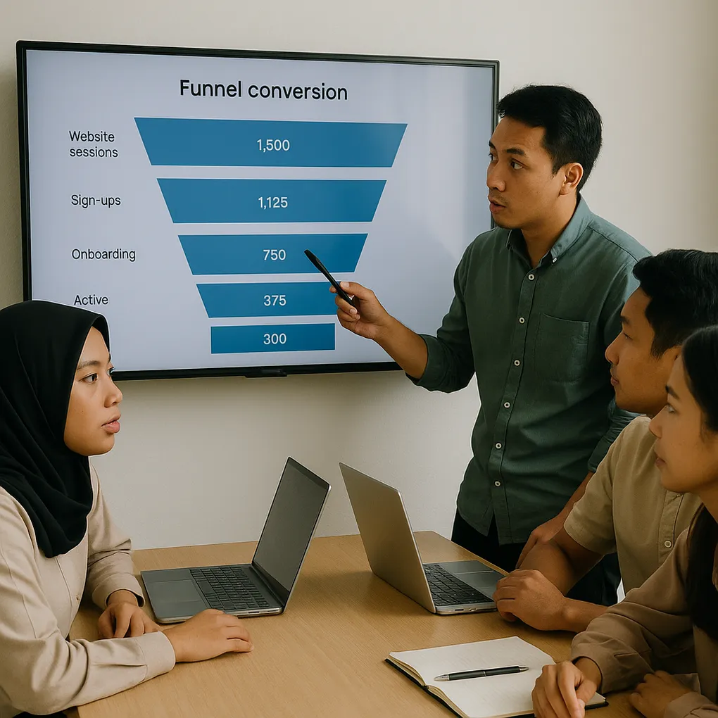 Audit Funnel Generate → Purchase: Cara Naikin Konversi di Produk AI - visual cover