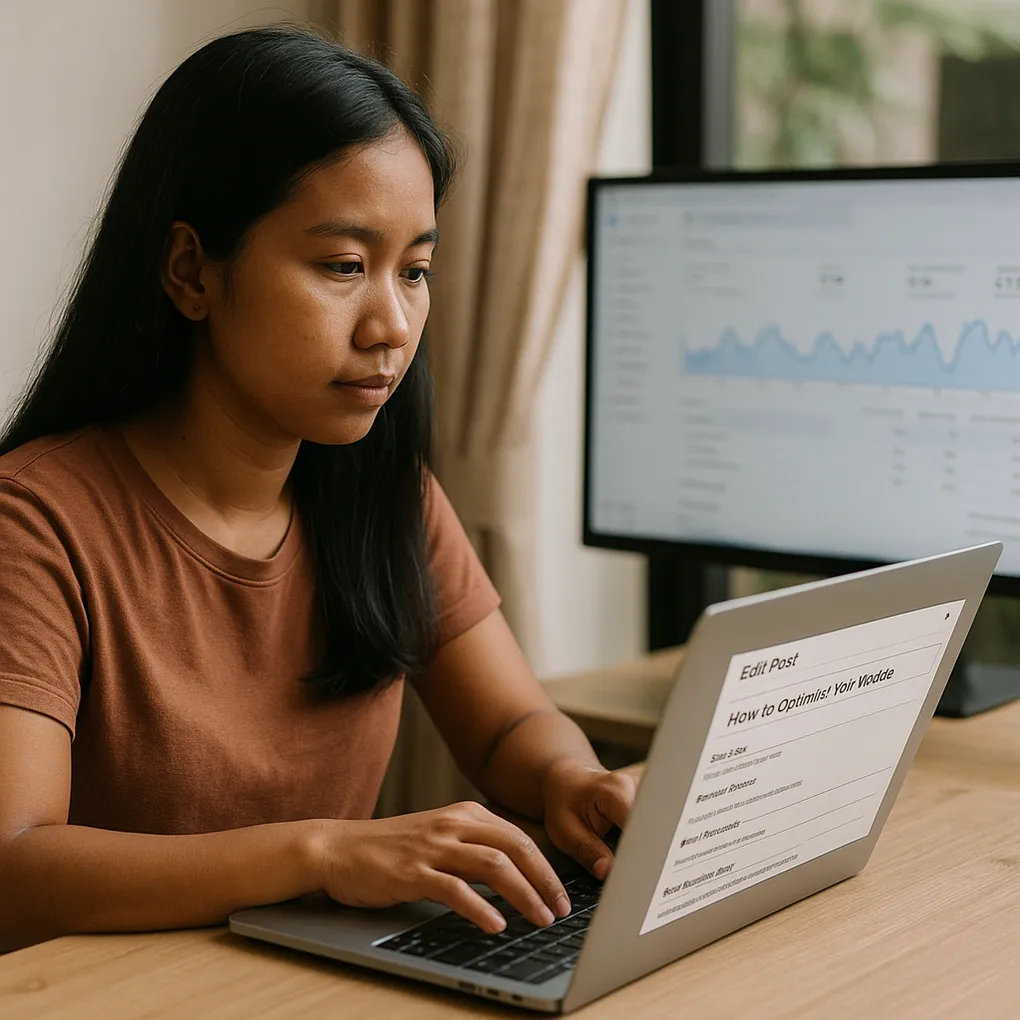 Audit SEO On-Page untuk Artikel yang Ditulis dengan AI (Checklist + Contoh) - visual cover