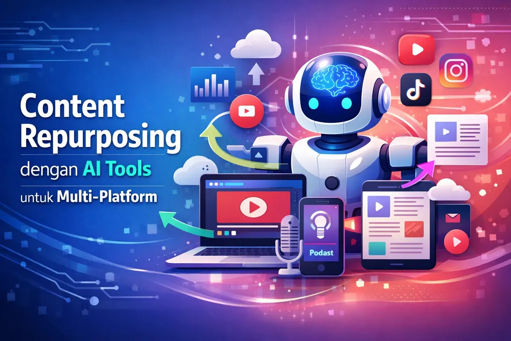 Content Repurposing dengan AI Tools untuk Multi-Platform - visual cover